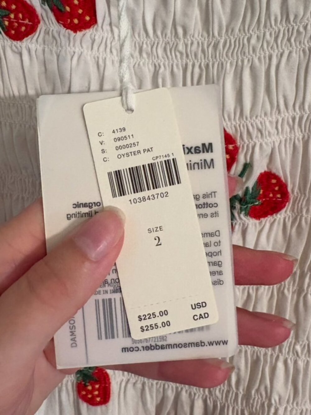 NWT Damson Madder Strawberry Midi Dress - Picture 3 of 5